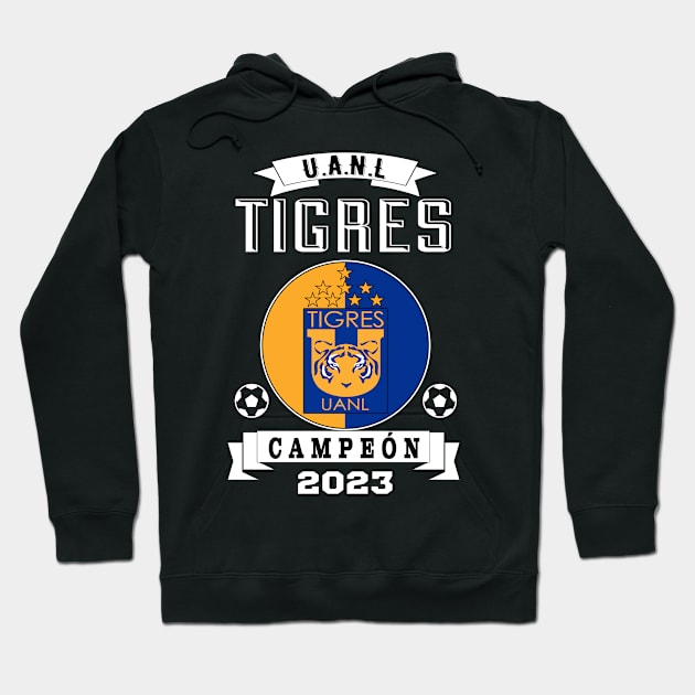 Playera de Tigres Campeon 2023 Futbol Mexicano Hoodie by soccer t-shirts